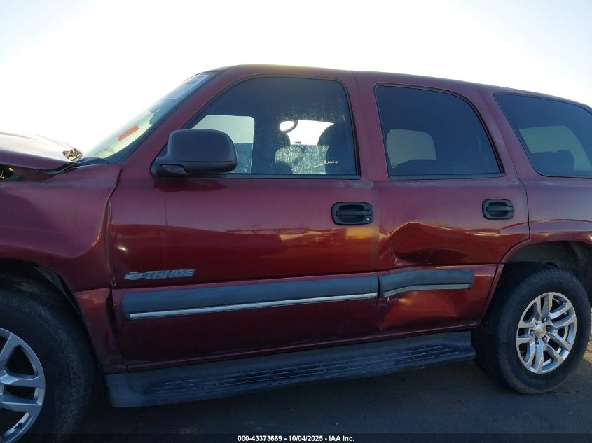2003 Chevrolet Tahoe Ls VIN: 1GNEC13V63J162084 Lot: 43373669