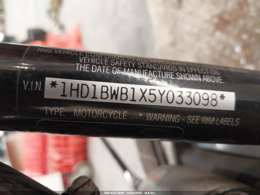 2005 Harley-Davidson Flstci VIN: 1HD1BWB1X5Y033098 Lot: 43373699