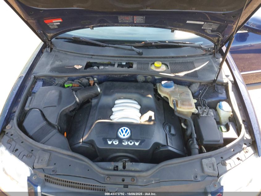 2001 Volkswagen Passat Glx VIN: WVWTH63B11P276847 Lot: 43373792