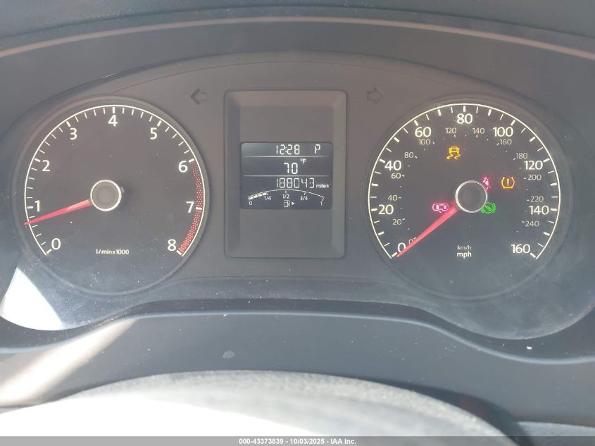 2011 Volkswagen Jetta 2.5L Se VIN: 3VWDX7AJ5BM338343 Lot: 43373839