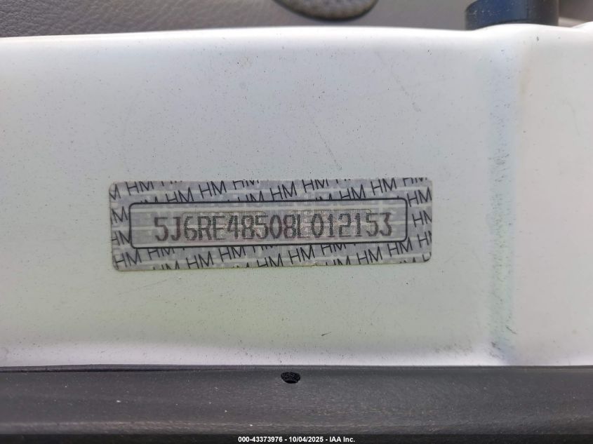 2008 Honda Cr-V Ex VIN: 5J6RE48508L012153 Lot: 43373976