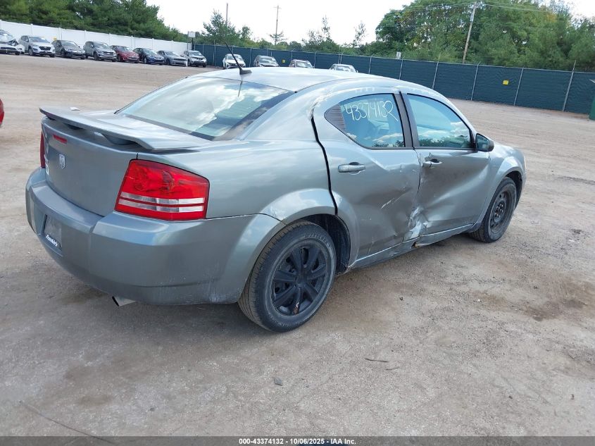 2008 Dodge Avenger Se VIN: 1B3LC46K78N266572 Lot: 43374132