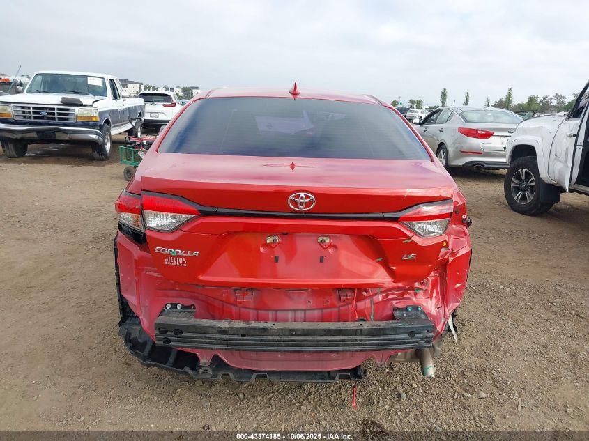 2020 Toyota Corolla Le VIN: 5YFEPRAE8LP045942 Lot: 43374185