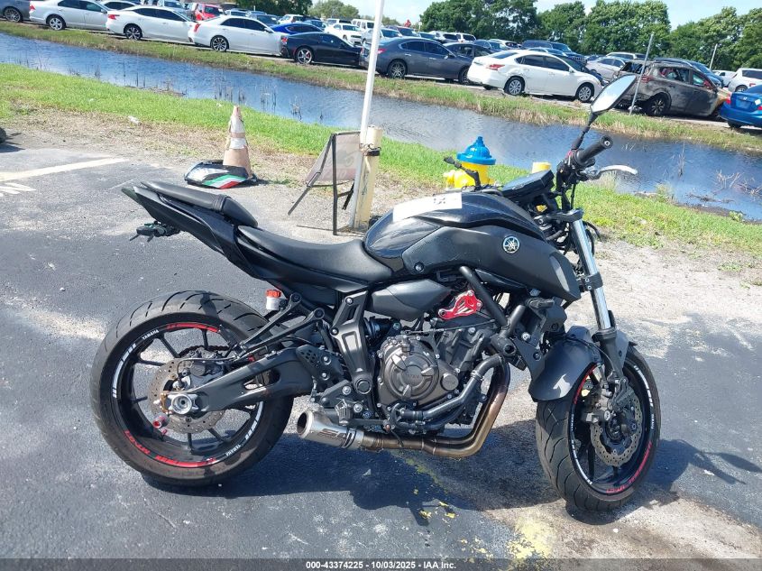 2019 Yamaha Mt07 VIN: JYARM27E0KA004227 Lot: 43374225