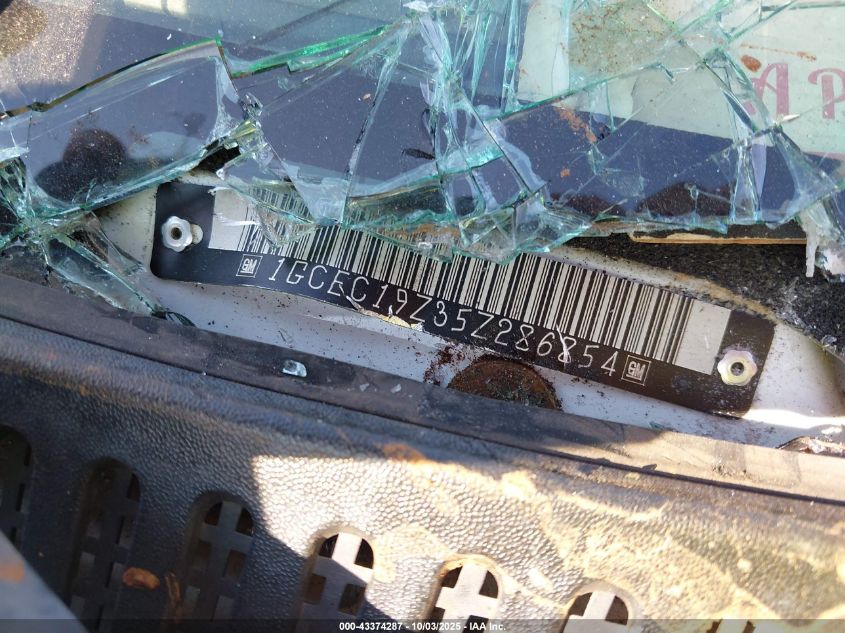 2005 Chevrolet Silverado 1500 Work Truck VIN: 1GCEC19Z35Z286854 Lot: 43374287