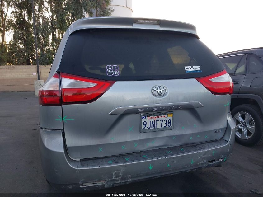 2015 Toyota Sienna Xle 8 Passenger VIN: 5TDYK3DC8FS631121 Lot: 43374294