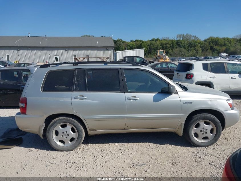 2004 Toyota Highlander Limited V6 VIN: JTEEP21A240061162 Lot: 43374351