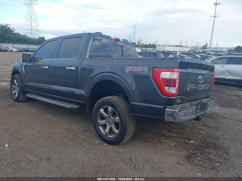 2021 Ford F-150 Lariat blue truck gasoline 1FTFW1E84MFB48183 photo #4