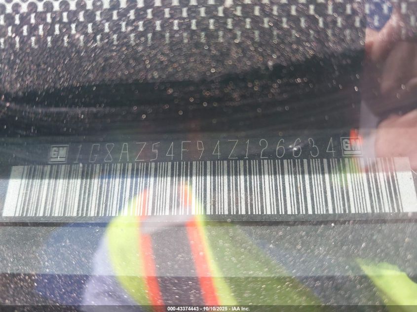 2004 Saturn Ion 2 VIN: 1G8AZ54F94Z126634 Lot: 43374443