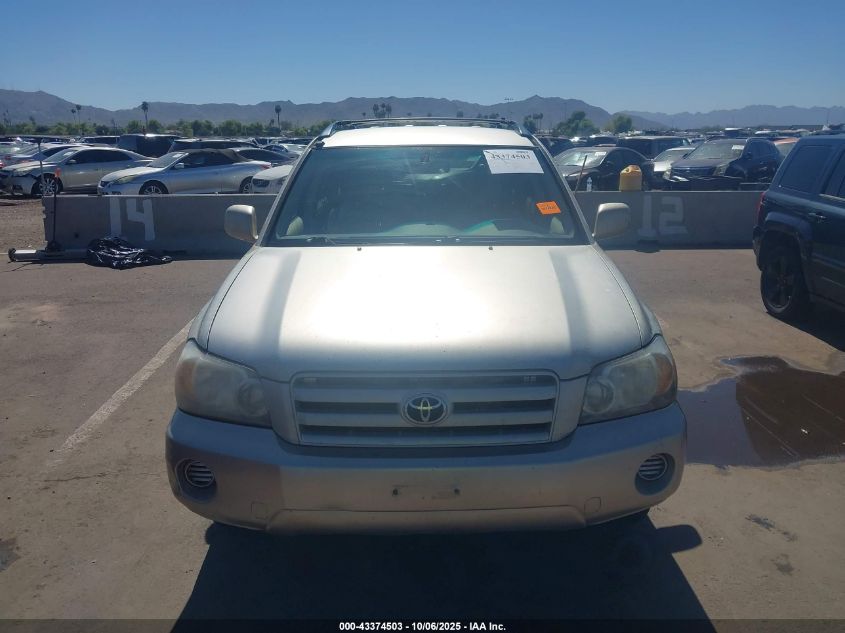 2006 Toyota Highlander V6 VIN: JTEDP21A060097544 Lot: 43374503