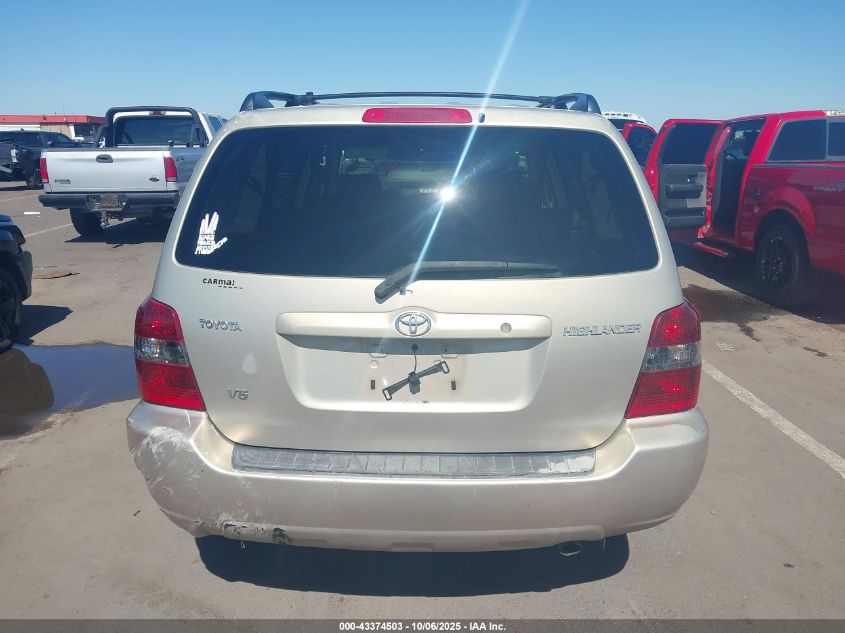 2006 Toyota Highlander V6 VIN: JTEDP21A060097544 Lot: 43374503