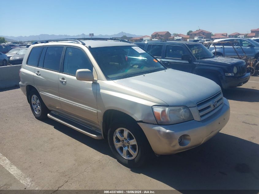 2006 Toyota Highlander V6 VIN: JTEDP21A060097544 Lot: 43374503