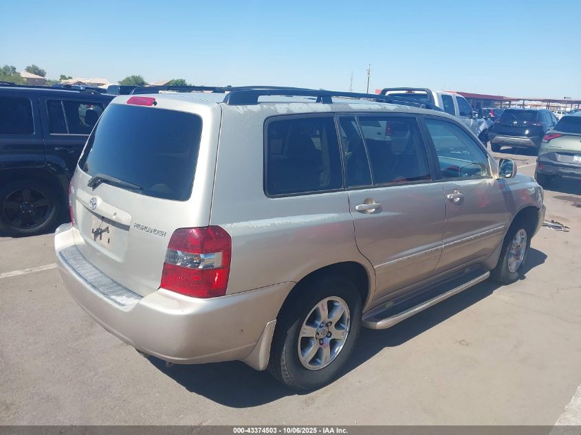2006 Toyota Highlander V6 VIN: JTEDP21A060097544 Lot: 43374503