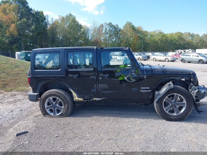 2016 Jeep Wrangler Unlimited Sport VIN: 1C4BJWDGXGL112023 Lot: 43374550
