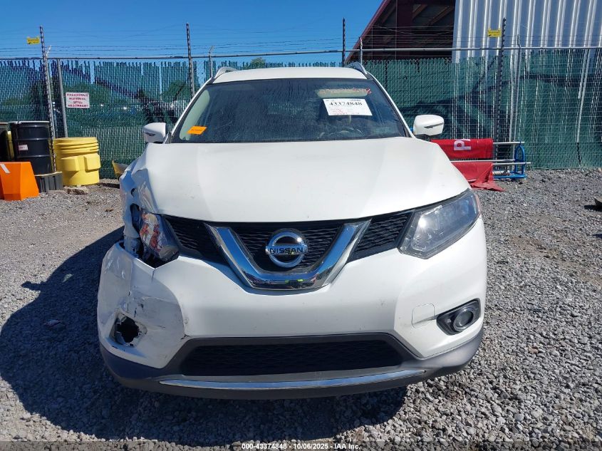 2016 Nissan Rogue Sl VIN: KNMAT2MV3GP729558 Lot: 43374848