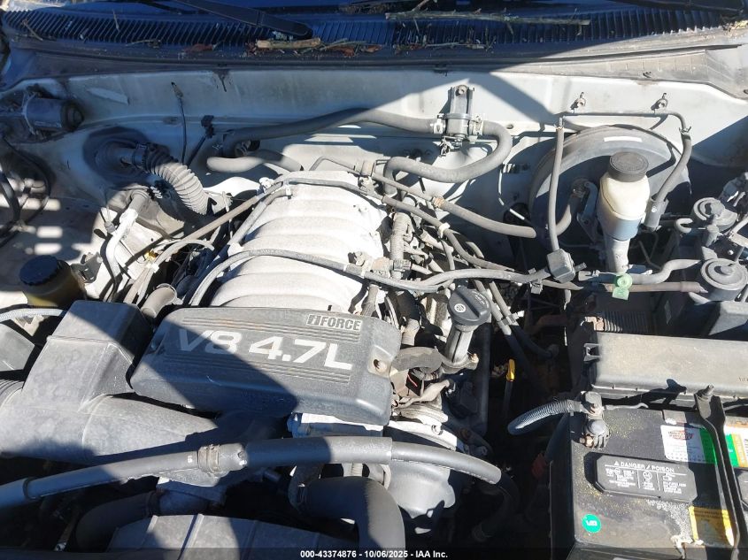 2002 Toyota Tundra Sr5 V8 VIN: 5TBBT44152S311085 Lot: 43374876