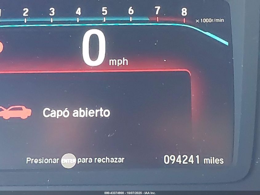 2019 Honda Odyssey Ex VIN: 5FNRL6H5XKB002697 Lot: 43374908