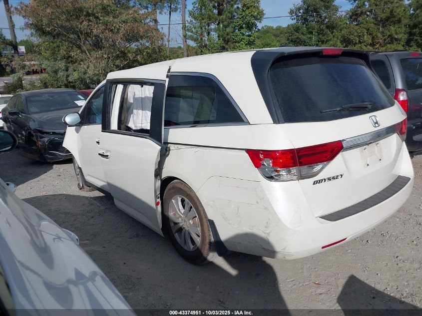 2017 Honda Odyssey Ex-L VIN: 5FNRL5H61HB007783 Lot: 43374951