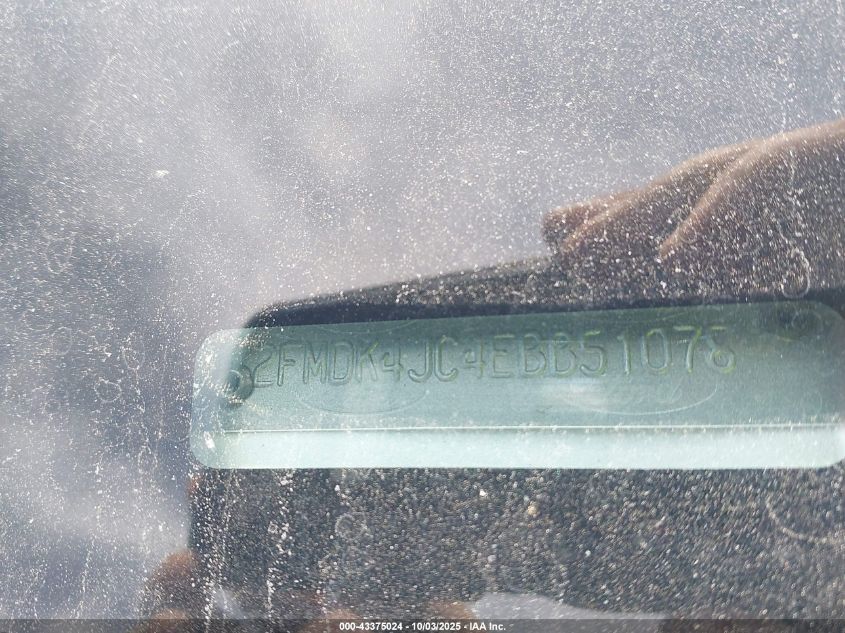 2014 Ford Edge Sel VIN: 2FMDK4JC4EBB51078 Lot: 43375024