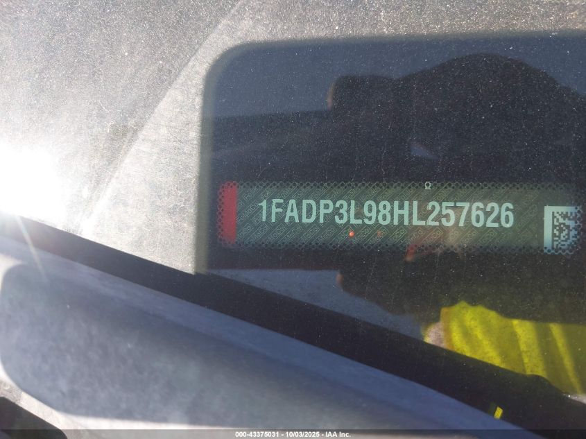 2017 Ford Focus St VIN: 1FADP3L98HL257626 Lot: 43375031