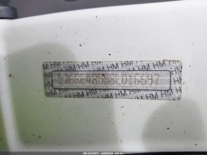 2008 Honda Cr-V Ex VIN: 5J6RE48558L016697 Lot: 43375073