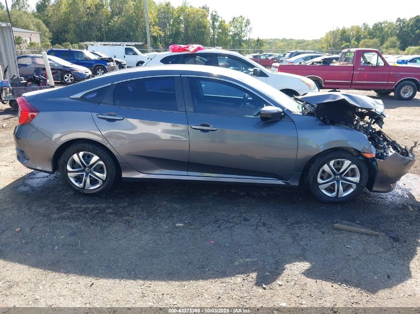 2017 Honda Civic Lx VIN: 19XFC2F51HE202445 Lot: 43375369