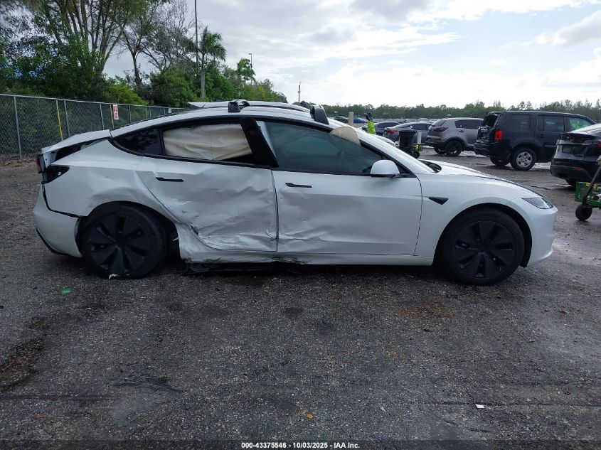 2024 Tesla Model 3 Long Range Dual Motor All-Wheel Drive/Rear-Wheel Drive VIN: 5YJ3E1EA1RF870022 Lot: 43375546