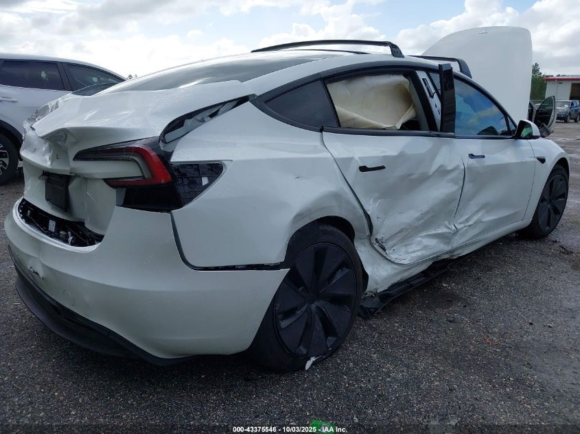 2024 Tesla Model 3 Long Range Dual Motor All-Wheel Drive/Rear-Wheel Drive VIN: 5YJ3E1EA1RF870022 Lot: 43375546