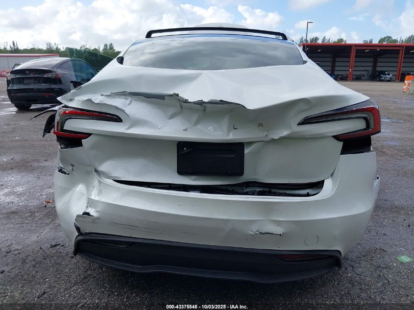 2024 Tesla Model 3 Long Range Dual Motor All-Wheel Drive/Rear-Wheel Drive VIN: 5YJ3E1EA1RF870022 Lot: 43375546