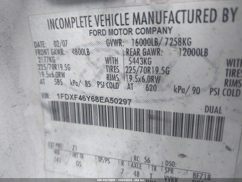 1FDXF46Y68EA50297 2008 FORD F450 photo no. 4