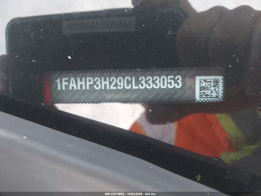 2012 Ford Focus Sel VIN: 1FAHP3H29CL333053 Lot: 43375682
