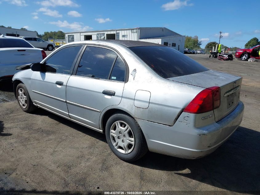 2001 Honda Civic Lx VIN: 2HGES16571H617029 Lot: 43375726