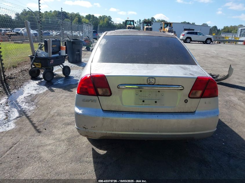 2001 Honda Civic Lx VIN: 2HGES16571H617029 Lot: 43375726