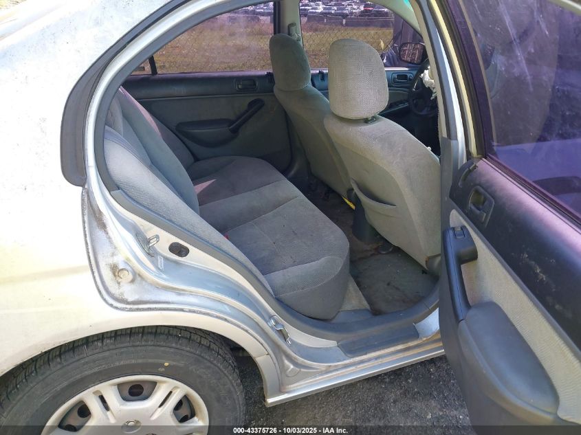 2001 Honda Civic Lx VIN: 2HGES16571H617029 Lot: 43375726