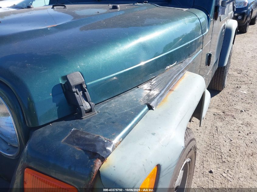 1999 Jeep Wrangler Se VIN: 1J4FY29P7XP457592 Lot: 43375750