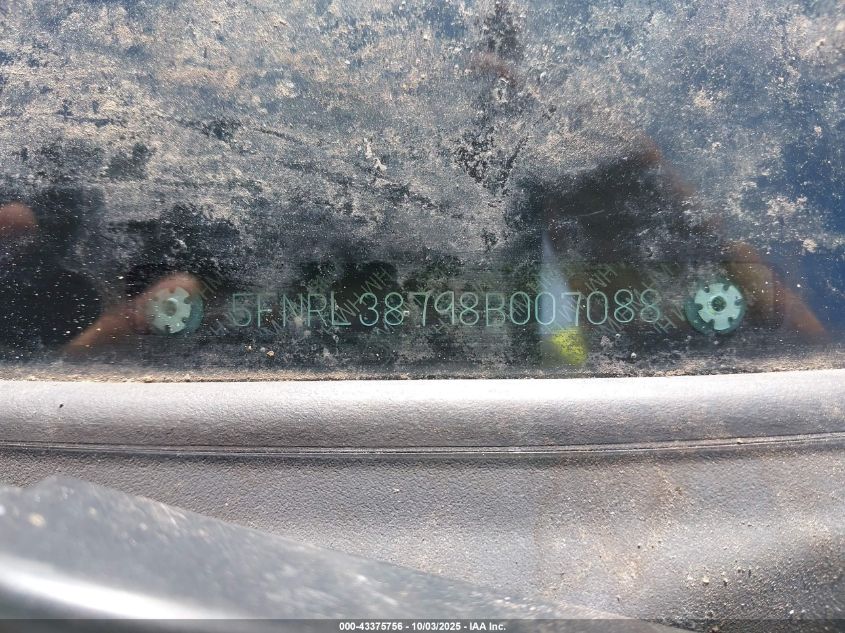 2008 Honda Odyssey Ex-L VIN: 5FNRL38798B007088 Lot: 43375756