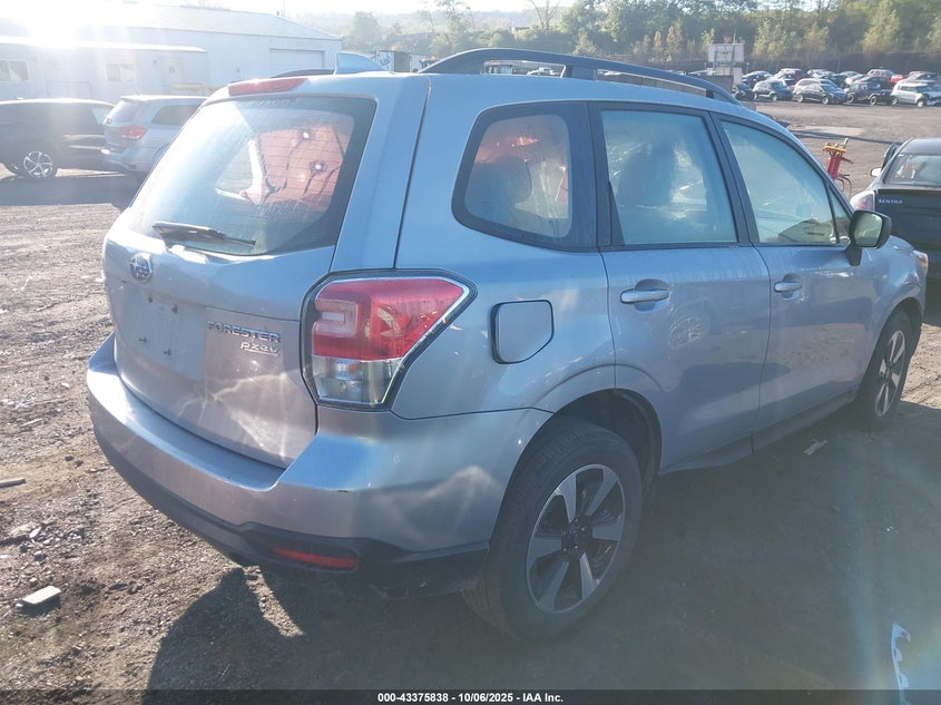 2017 Subaru Forester 2.5 2.5i Silver Lot 111043375838 Vin JF2SJABC4HH589670