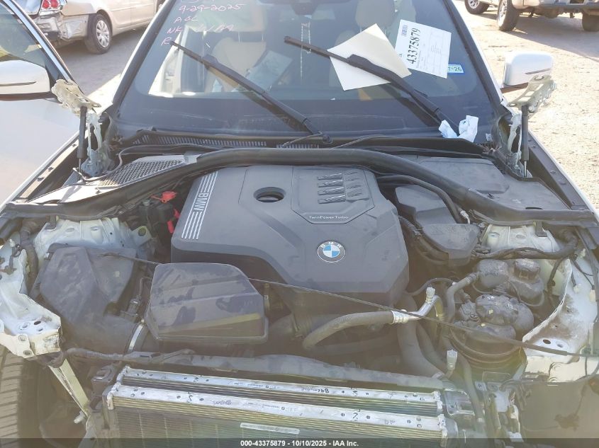 2021 BMW 330I VIN: 3MW5R1J09M8C00173 Lot: 43375879