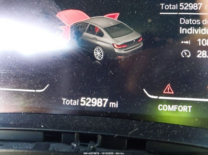 2021 BMW 330I VIN: 3MW5R1J09M8C00173 Lot: 43375879