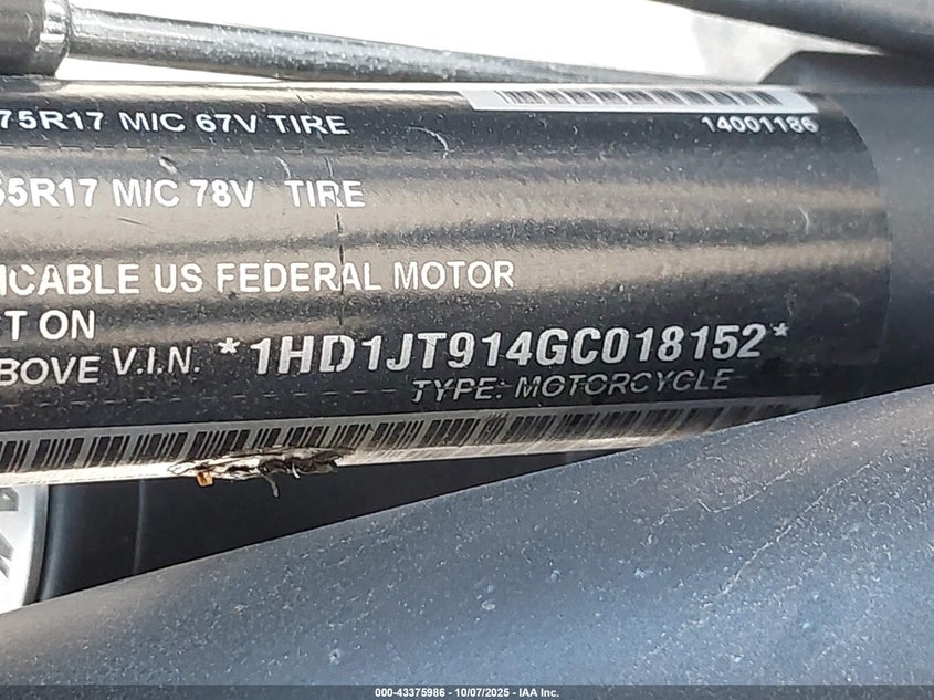 2016 HARLEY-DAVIDSON FLSTFBS 1HD1JT914GC018152