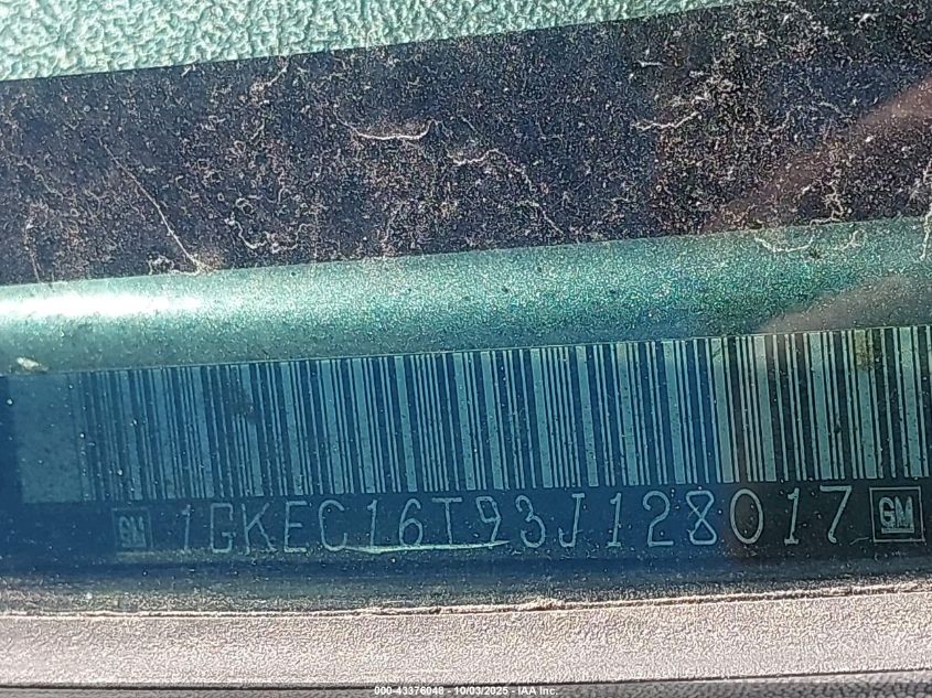 2003 GMC Yukon Xl 1500 Sle VIN: 1GKEC16T93J128017 Lot: 43376048