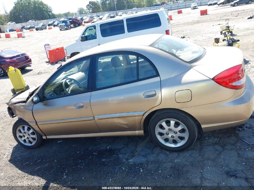 2004 Kia Rio VIN: KNADC125546313469 Lot: 43376068