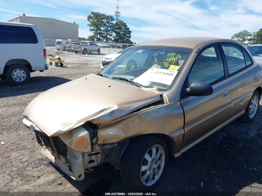 2004 Kia Rio VIN: KNADC125546313469 Lot: 43376068