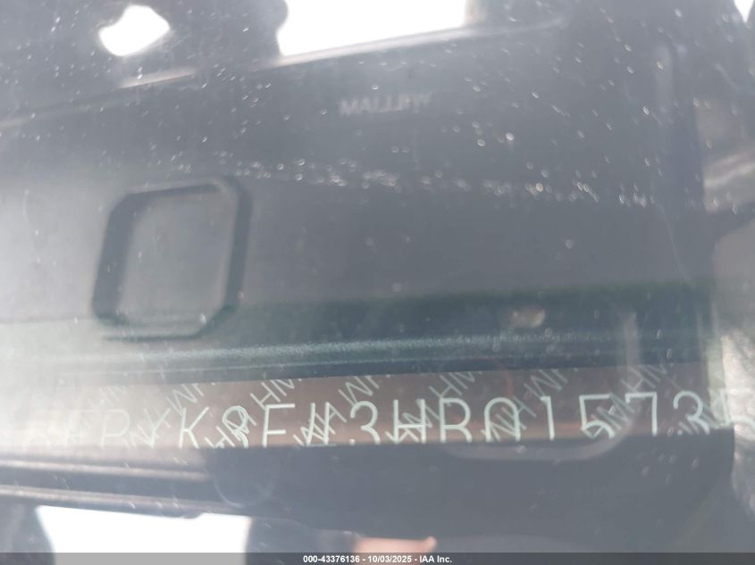 2017 Honda Ridgeline Rts VIN: 5FPYK3F43HB015735 Lot: 43376136