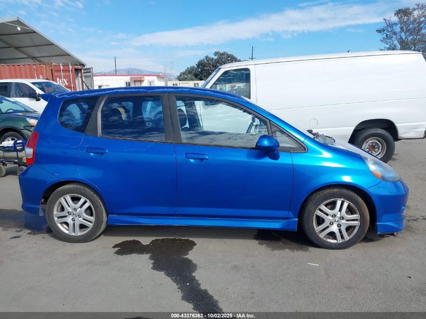 2008 Honda Fit Sport VIN: JHMGD38618S011505 Lot: 43376363