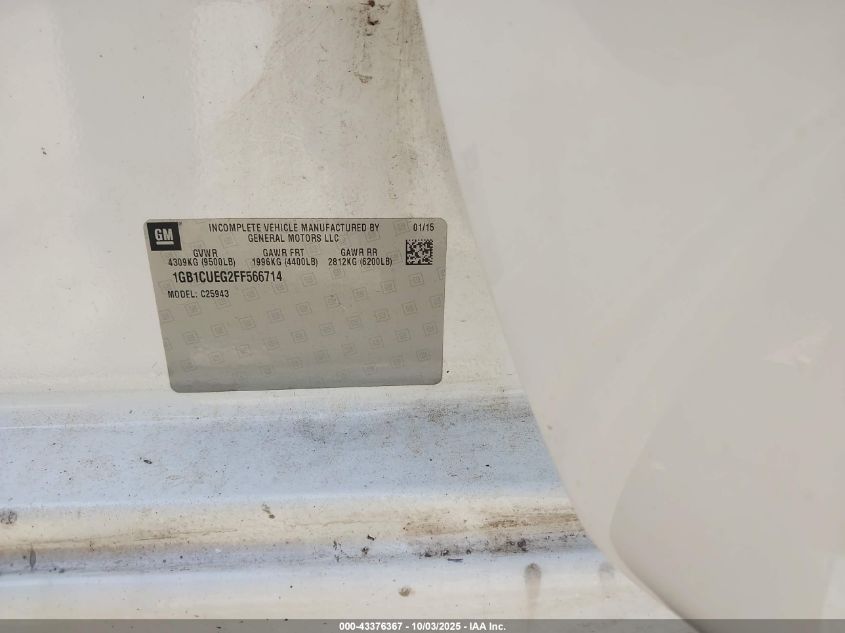 2015 Chevrolet Silverado 2500Hd Wt VIN: 1GB1CUEG2FF566714 Lot: 43376367