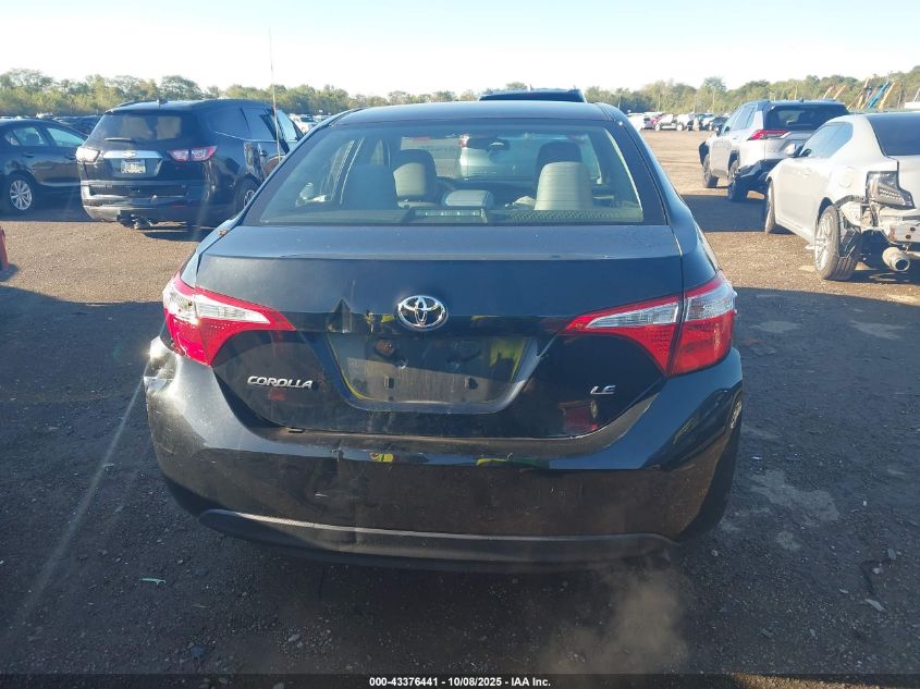 2016 Toyota Corolla Le VIN: 5YFBURHE8GP498174 Lot: 43376441