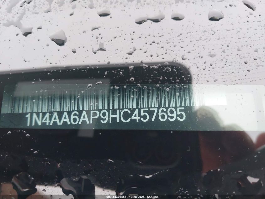 2017 Nissan Maxima 3.5 Sv VIN: 1N4AA6AP9HC457695 Lot: 43376456
