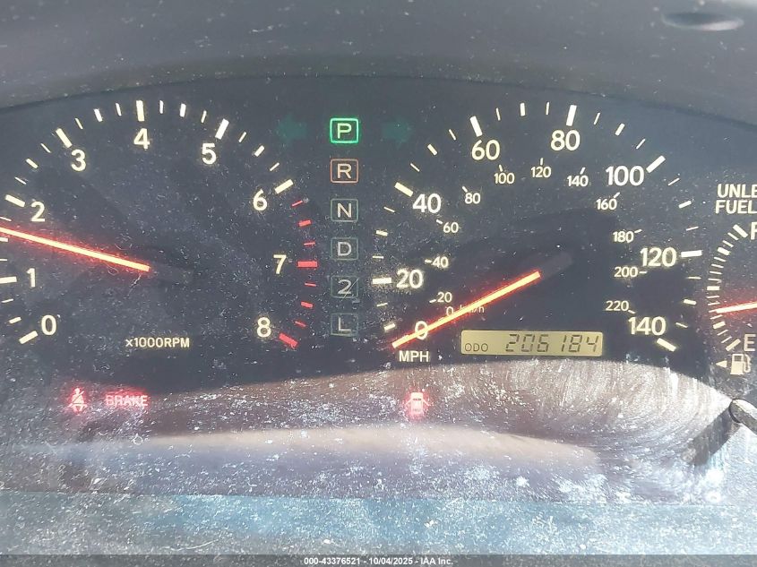 2000 Lexus Es 300 VIN: JT8BF28G9Y0278961 Lot: 43376521