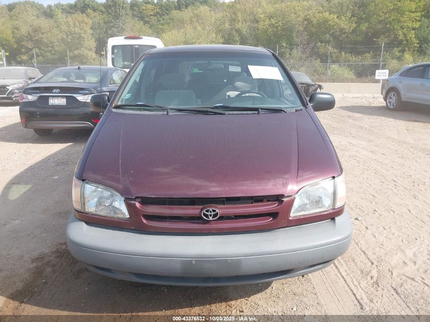 2000 Toyota Sienna Ce VIN: 4T3ZF19C0YU251164 Lot: 43376532